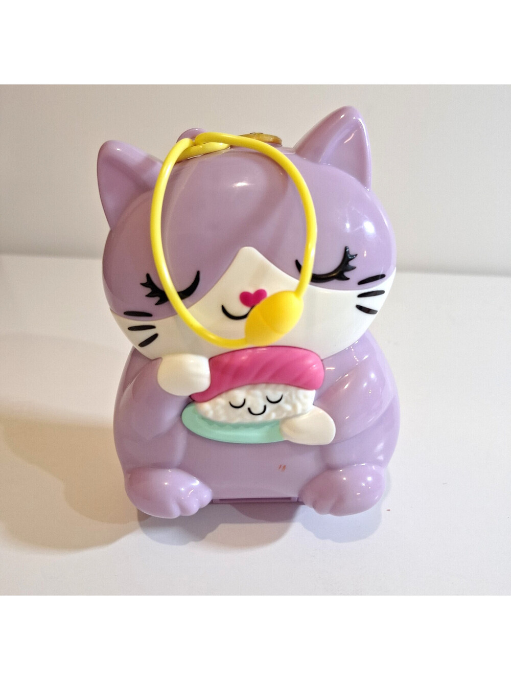 Polly Pocket Sushi Shop Purple Cat ~ Polly Pocket Doll, Some Acces. Not Complete